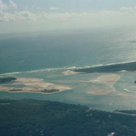 Aerial view, Noosa River mouth and Bar, Noosa Heads, 28 February 2002