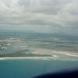 Aerial view, Noosa River mouth and Bar, Noosa Heads, 28 February 2002