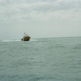 Coast Guard Noosa QF5 boat, Laguna Bay, Noosa Heads, 27 January 2004