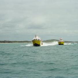 Coast Guard Noosa QF5 boats, Laguna Bay, Noosa Heads, 27 January 2004