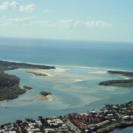 Aerial view, Noosa River mouth and Bar, Noosa Heads, 3 June 2004