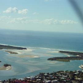 Aerial view, Noosa River mouth and Bar, Noosa Heads, 3 June 2004