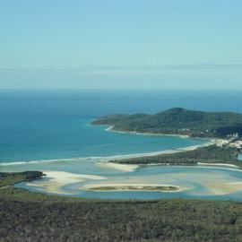 Aerial view, Noosa River mouth and Bar, Noosa Heads, 3 June 2004