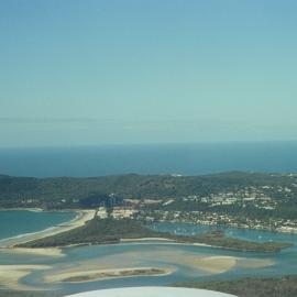 Aerial view, Noosa River mouth and Bar, Noosa Heads, 3 June 2004