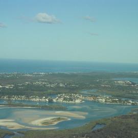 Aerial view, Noosa River mouth and Bar, Noosa Heads, 3 June 2004
