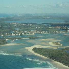 Aerial view, Noosa River mouth and Bar, Noosa Heads, 3 June 2004