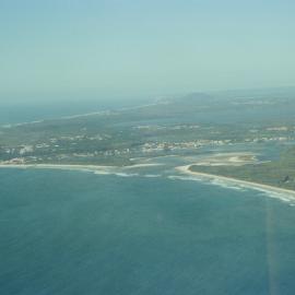 Aerial view, Noosa River mouth and Bar, Noosa Heads, 3 June 2004