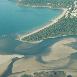 Aerial view, Noosa River mouth and Bar, Noosa Heads, 3 July 2007