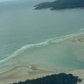 Aerial view, Noosa River mouth and Bar, Noosa Heads, 10 September 2003