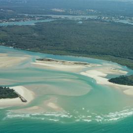 Aerial view, Noosa River mouth and Bar, Noosa Heads, 10 September 2003