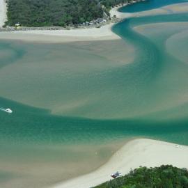 Aerial view, Noosa River mouth and Bar, Noosa Heads, 10 September 2003