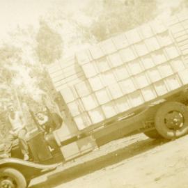 Empty fruit and vegetable boxes, 'Coonambla', Mundubbera