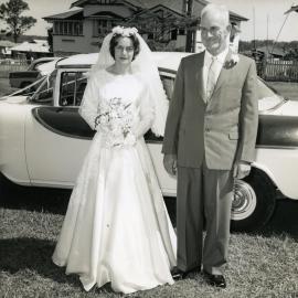 Wedding day, Shirley and John Clarey, Tewantin, 24 November 1962