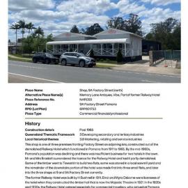 Shop 9A Factory Street (north), Pomona - Local Heritage Place Card