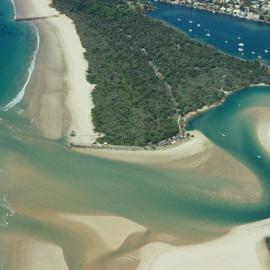 Aerial view, Noosa River mouth and Bar, Noosa Heads, 16 April 2007