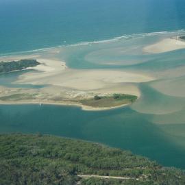 Aerial view, Noosa River mouth and Bar, Noosa Heads, 18 February 2003