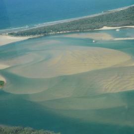 Aerial view, Noosa River mouth and Bar, Noosa Heads, 18 February 2003