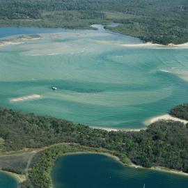 Aerial view, Noosa River mouth and Bar, Noosa Heads, 18 February 2003