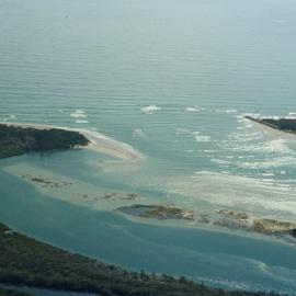 Aerial view, Noosa River mouth and Bar, Noosa Heads, 18 February 2003