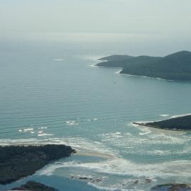 Aerial view, Noosa River mouth and Bar, Noosa Heads, 18 February 2003