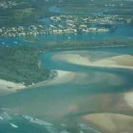 Aerial view, Noosa River mouth and Bar, Noosa Heads, 17 May 2007