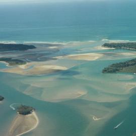 Aerial view, Noosa River mouth and Bar, Noosa Heads, 17 May 2007