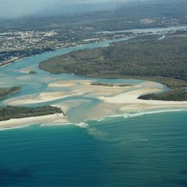 Aerial view, Noosa River mouth and Bar, Noosa Heads, 17 May 2007