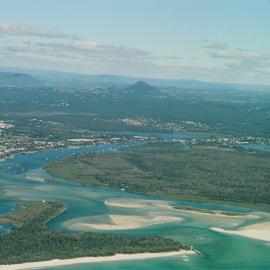 Aerial view, Noosa River mouth and Bar, Noosa Heads, 19 June 2007