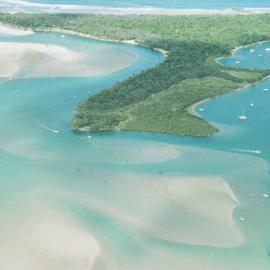 Aerial view, Noosa River mouth and Bar, Noosa Heads, 4 January 2007