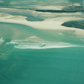 Aerial view, Noosa River mouth and Bar, Noosa Heads, 10 August 2006