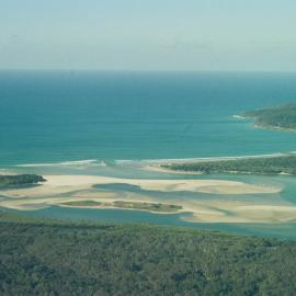 Aerial view, Noosa River mouth and Bar, Noosa Heads, 10 August 2006