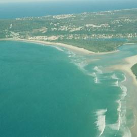 Aerial view, Noosa River mouth and Bar, Noosa Heads, 10 August 2006
