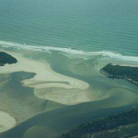 Aerial view, Noosa River mouth and Bar, Noosa Heads, 10 August 2006