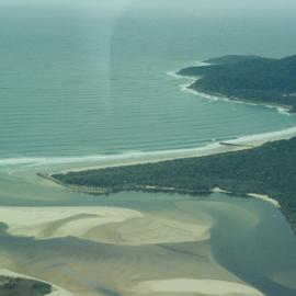 Aerial view, Noosa River mouth and Bar, Noosa Heads, 10 August 2006