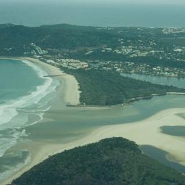 Aerial view, Noosa River mouth and Bar, Noosa Heads, 10 August 2006