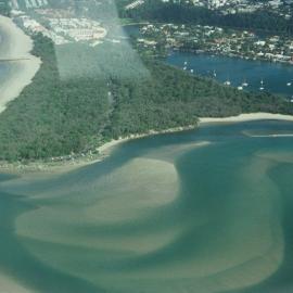 Aerial view, Noosa River mouth and Bar, Noosa Heads, 10 February 2005