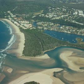 Aerial view, Noosa River mouth and Bar, Noosa Heads, 19 March 2007