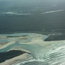 Aerial view, Noosa River mouth and Bar, Noosa Heads, 19 March 2007