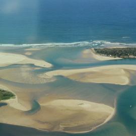 Aerial view, Noosa River mouth and Bar, Noosa Heads, 19 March 2007