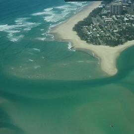 Aerial view, Maroochy River mouth and Bar, Maroochydore,  21 February 2005