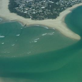 Aerial view, Maroochy River mouth and Bar, Maroochydore,  21 February 2005