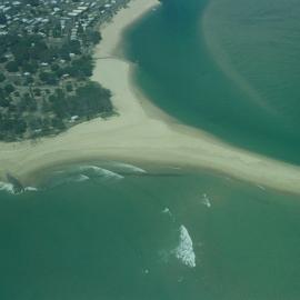Aerial view, Maroochy River mouth and Bar, Maroochydore,  21 February 2005