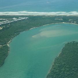 Aerial view, Maroochy River, Maroochydore,  21 February 2005