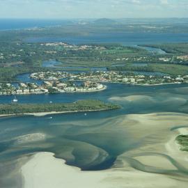 Aerial view, Noosa River mouth and Bar, Noosa Heads, 23 April 2005