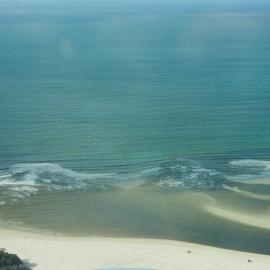 Aerial view, Noosa River mouth and Bar, Noosa Heads, 26 April 2005