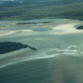 Aerial view, Noosa River mouth and Bar, Noosa Heads, 26 April 2005