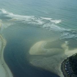Aerial view, Noosa River mouth and Bar, Noosa Heads, 26 April 2005