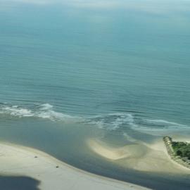 Aerial view, Noosa River mouth and Bar, Noosa Heads, 26 April 2005