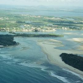 Aerial view, Noosa River mouth and Bar, Noosa Heads, 26 April 2005