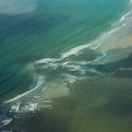 Aerial view, Noosa River mouth and Bar, Noosa Heads, 26 April 2005